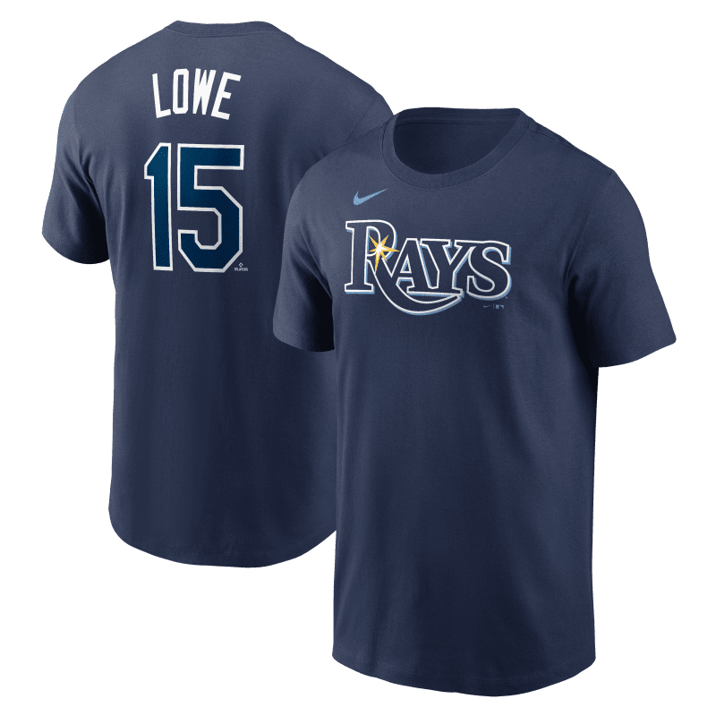 rays navy josh lowe name and number nike t shirt the bay republic or team store of the tampa bay rays and rowdies 2