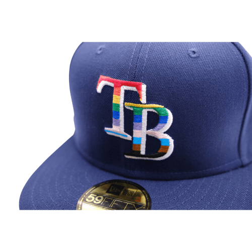 rays navy pride on field new era 59fifty fitted hat the bay republic or team store of the tampa bay rays and rowdies 3