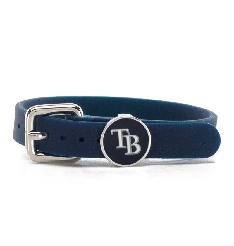 rays navy tb amanda silicone rustic cuff bracelet the bay republic or team store of the tampa bay rays and rowdies 1