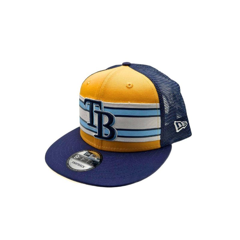 rays navygold tb stripes under visor 9fifty new era snapback hat the bay republic or team store of the tampa bay rays and rowdies 5