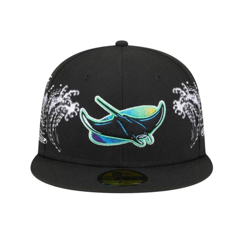 rays new era black alt tonal wave 59fifty fitted hat the bay republic or team store of the tampa bay rays and rowdies 2