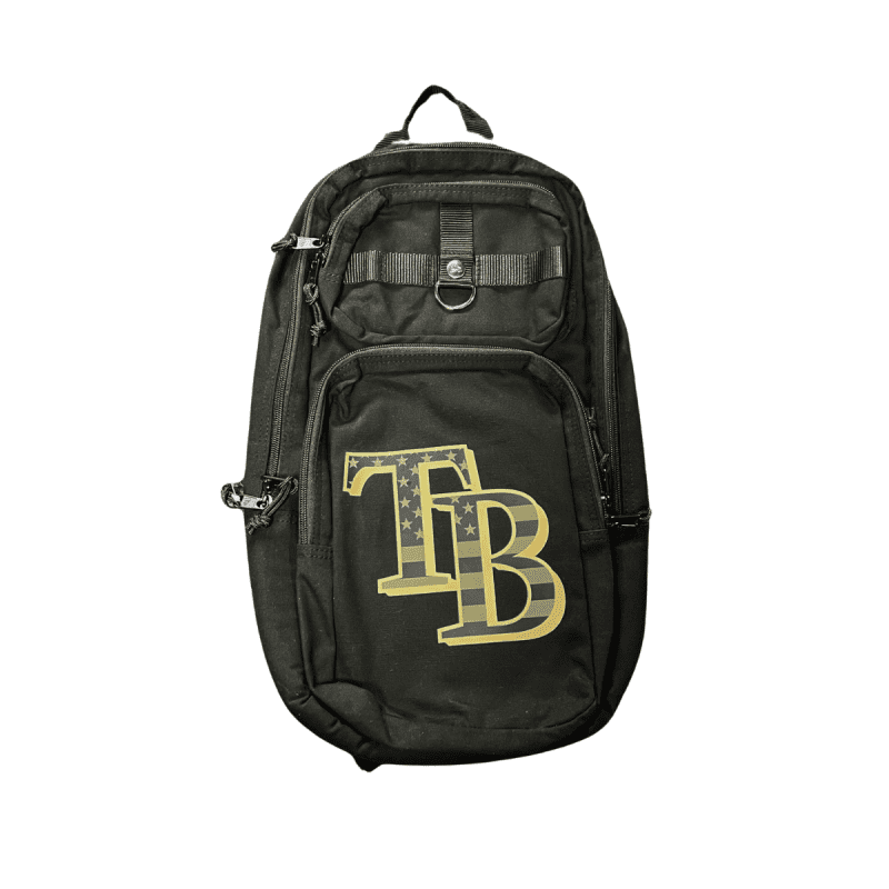 rays new era black armed forces slim pack backpack the bay republic or team store of the tampa bay rays and rowdies