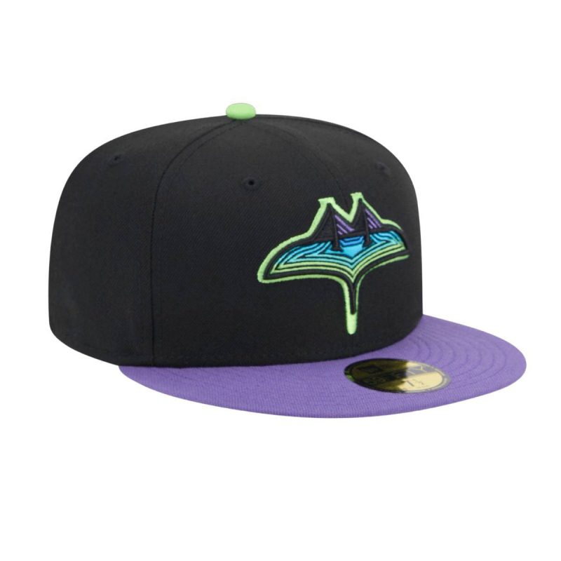 rays new era black purple city connect on field 59fifty fitted hat the bay republic or team store of the tampa bay rays and rowdies 2