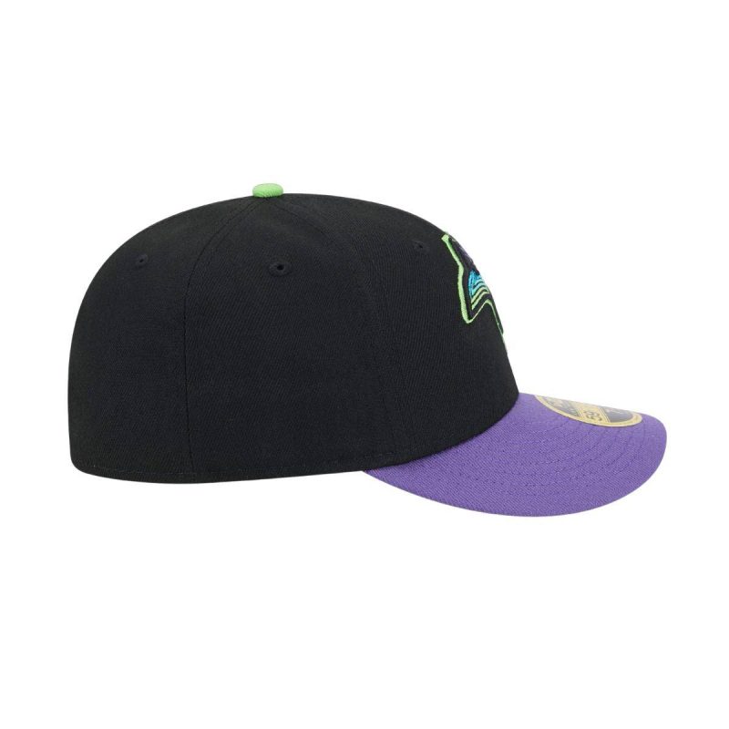 rays new era black purple city connect on field low profile 59fifty fitted hat the bay republic or team store of the tampa bay rays and rowdies 5