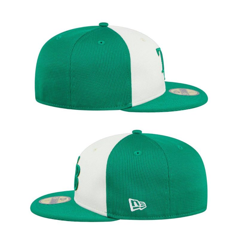 rays new era green white 2024 st patrick s day on field 59fifty fitted hat the bay republic or team store of the tampa bay rays and rowdies 4