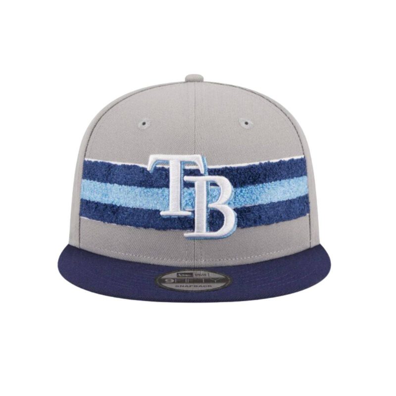 rays new era grey and navy band 9fifty snapback hat the bay republic or team store of the tampa bay rays and rowdies 2