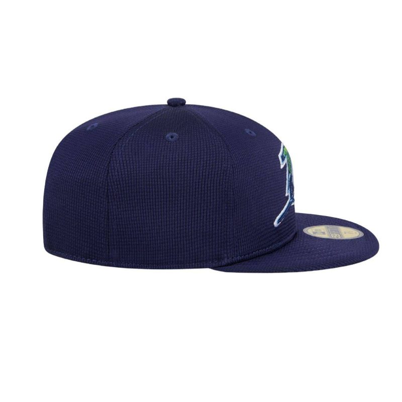 rays new era navy 2024 batting practice on field 59fifty fitted hat the bay republic or team store of the tampa bay rays and rowdies 4