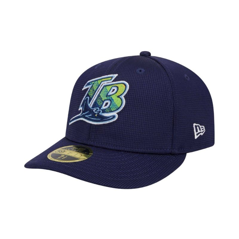 rays new era navy 2024 batting practice on field low profile 59fifty fitted hat the bay republic or team store of the tampa bay rays and rowdies 1