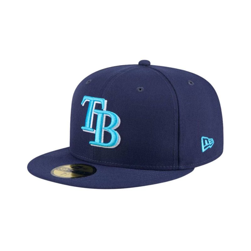 rays new era navy blue 2024 father s day 59fifty fitted hat the bay republic or team store of the tampa bay rays and rowdies 1