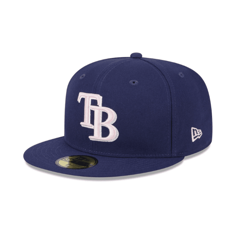 rays new era navy blue 2024 mother s day 59fifty fitted hat the bay republic or team store of the tampa bay rays and rowdies 1