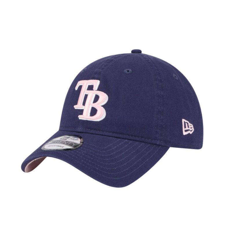 rays new era navy blue 2024 mother s day 9twenty adjustable hat the bay republic or team store of the tampa bay rays and rowdies 1