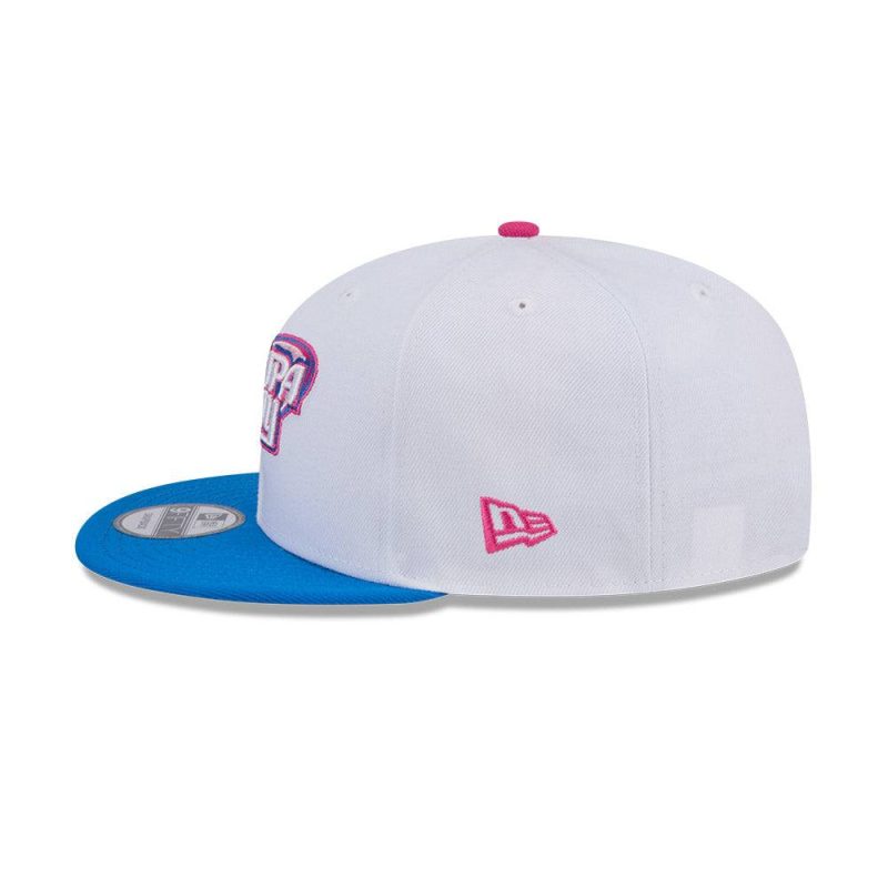 rays new era white blue big league chew cotton candy 9fifty snapback hat the bay republic or team store of the tampa bay rays and rowdies 7