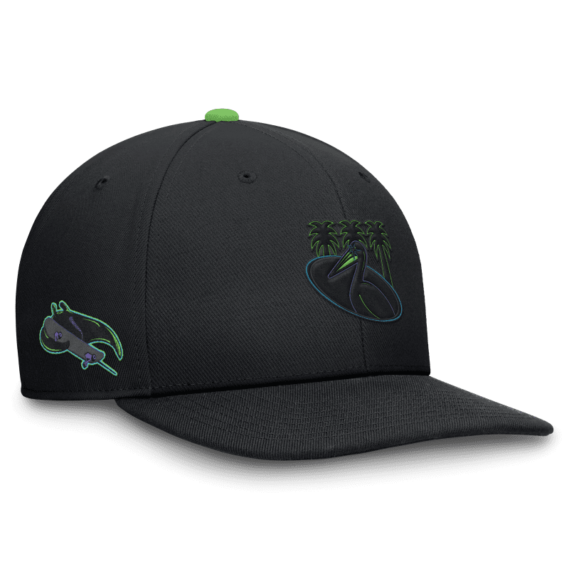 rays nike black city connect pelican skateray snapback pro cap hat the bay republic or team store of the tampa bay rays and rowdies 1