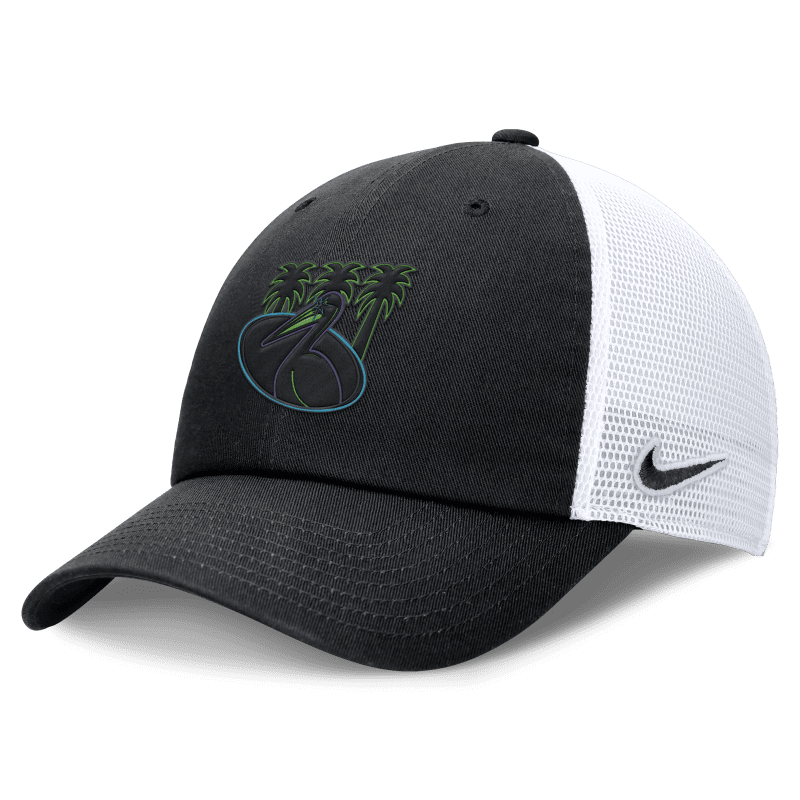 rays nike black white city connect pelican palms club cap adjustable hat the bay republic or team store of the tampa bay rays and rowdies 1