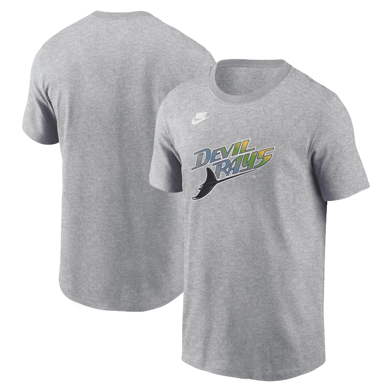 rays nike grey devil rays wordmark t shirt the bay republic or team store of the tampa bay rays and rowdies 1