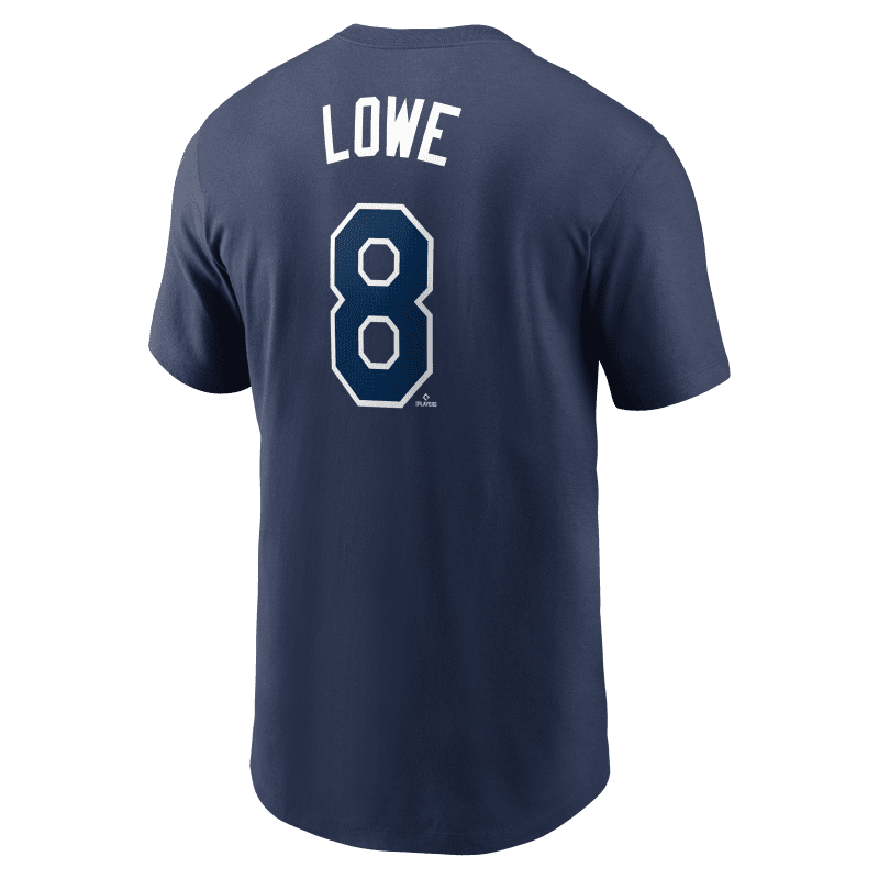 rays nike navy 2024 brandon lowe name and number t shirt the bay republic or team store of the tampa bay rays and rowdies 1