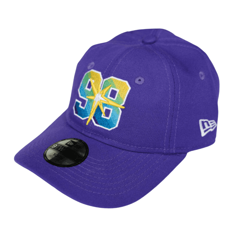 rays purple 98 burst logo 9twenty adjustable cap the bay republic or team store of the tampa bay rays and rowdies