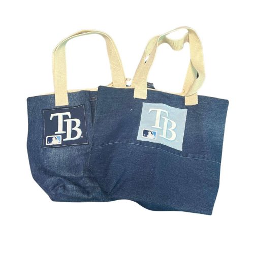 rays refried upcycled denim tote bag the bay republic or team store of the tampa bay rays and rowdies 2