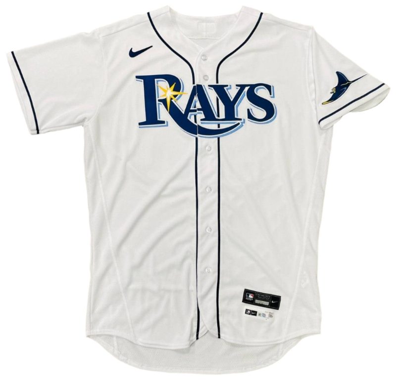 rays rene pinto team issued authentic autographed white rays jersey the bay republic or team store of the tampa bay rays and rowdies 4