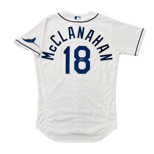 rays shane mcclanahan team issued authentic autographed white rays jersey the bay republic or team store of the tampa bay rays and rowdies 1