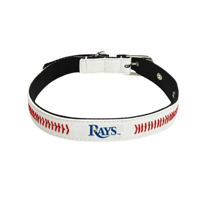 rays signature pro white stitched pet collar the bay republic or team store of the tampa bay rays and rowdies