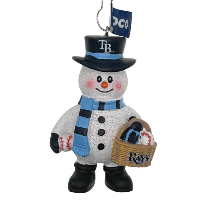 rays snowman with basket holiday ornament the bay republic or team store of the tampa bay rays and rowdies 1