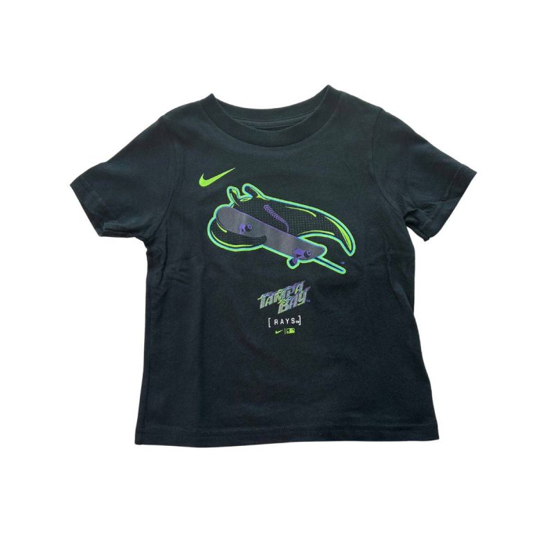 rays toddler nike black city connect skate ray wordmark t shirt the bay republic or team store of the tampa bay rays and rowdies