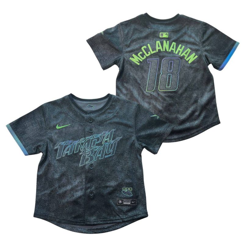 rays toddler nike charcoal grey city connect shane mcclanahan limited replica jersey the bay republic or team store of the tampa bay rays and rowdies