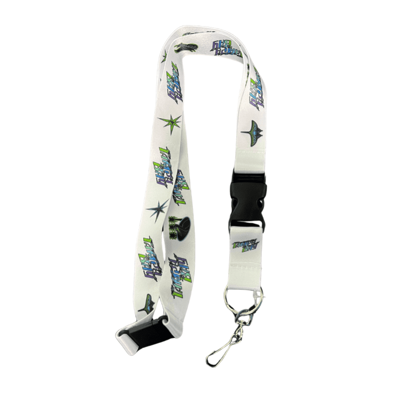 rays white city connect detachable lanyard the bay republic or team store of the tampa bay rays and rowdies