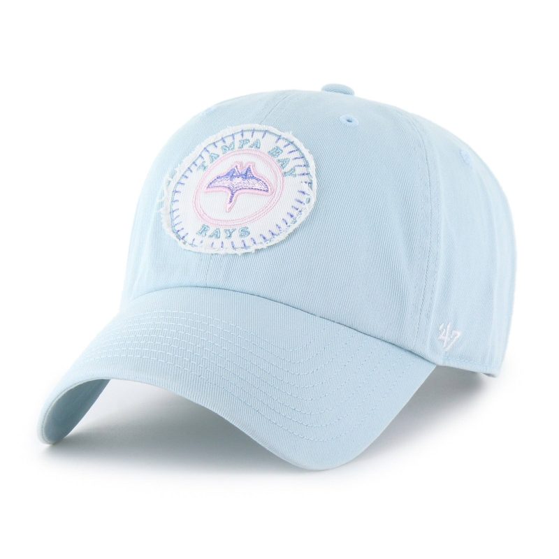 rays women s 47 brand light blue city connect skyray circle patch clean up adjustable hat the bay republic or team store of the tampa bay rays and rowdies 1