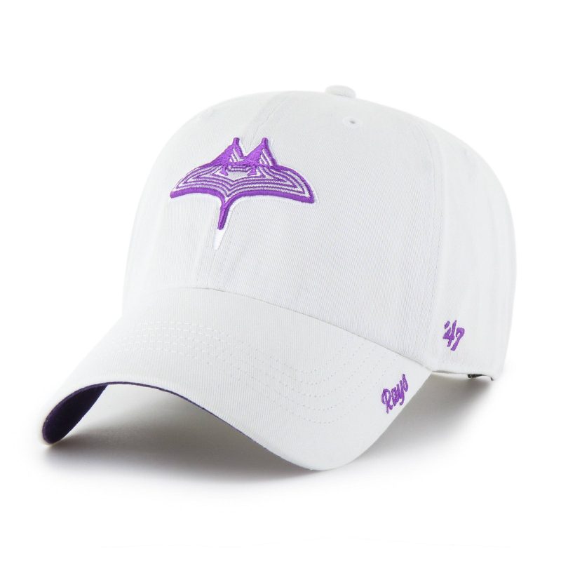 rays women s 47 brand white purple city connect skyray clean up adjustable hat the bay republic or team store of the tampa bay rays and rowdies 1