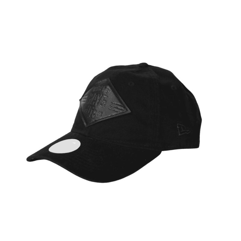 rays women s black on black patch new era 9twenty adjustable cap the bay republic or team store of the tampa bay rays and rowdies 1