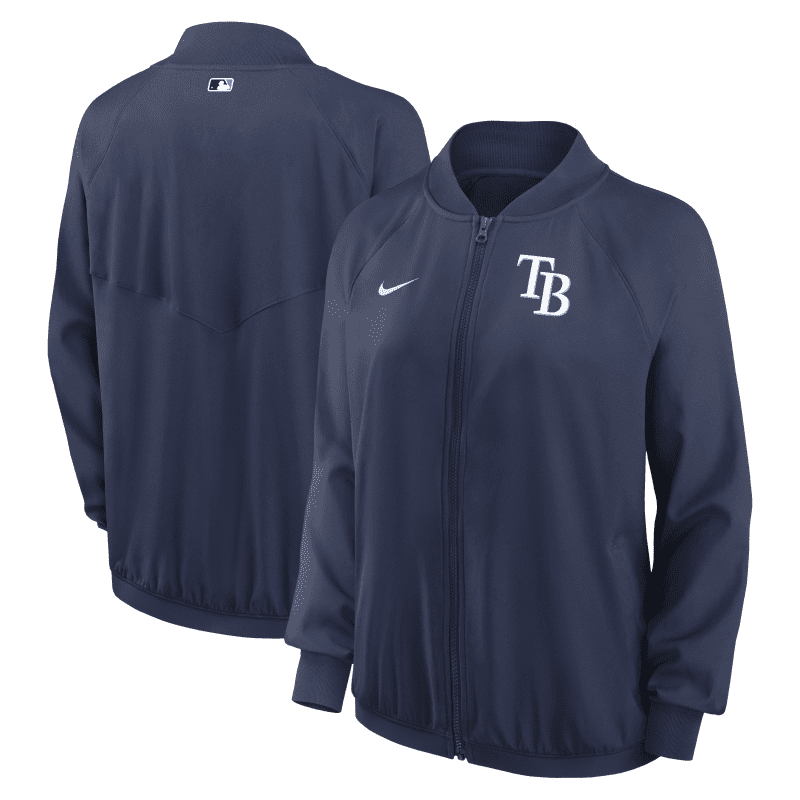 rays women s navy nike authentic collection performance full zip jacket the bay republic or team store of the tampa bay rays and rowdies 1