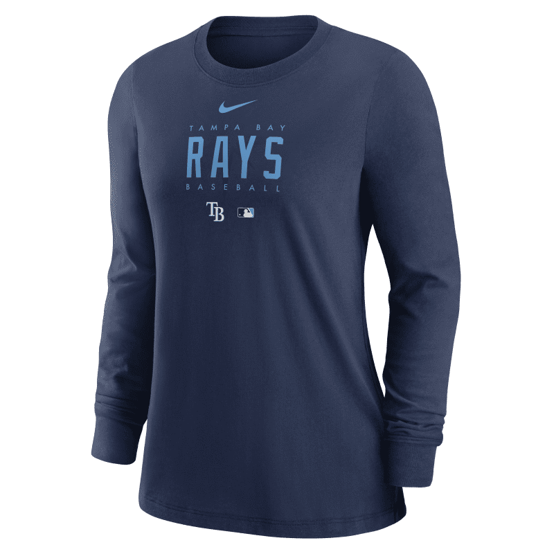 rays women s navy nike legend team issue long sleeve t shirt the bay republic or team store of the tampa bay rays and rowdies 2