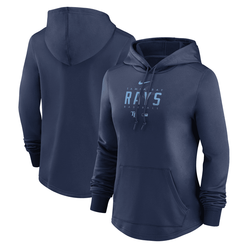 rays women s navy nike pregame performance hoodie the bay republic or team store of the tampa bay rays and rowdies 1