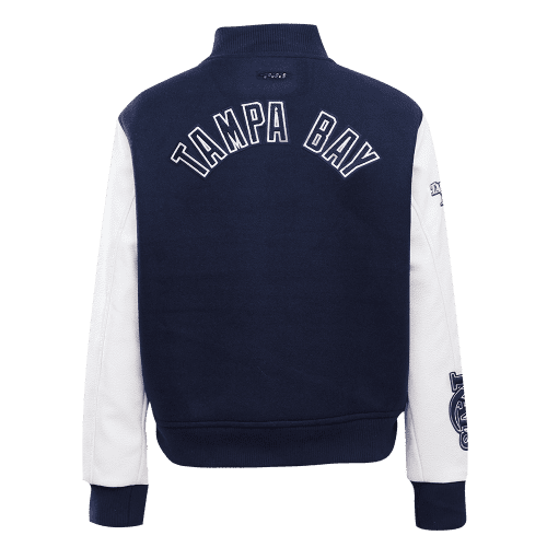 rays women s navy rfc promax varsity letterman jacket the bay republic or team store of the tampa bay rays and rowdies 2