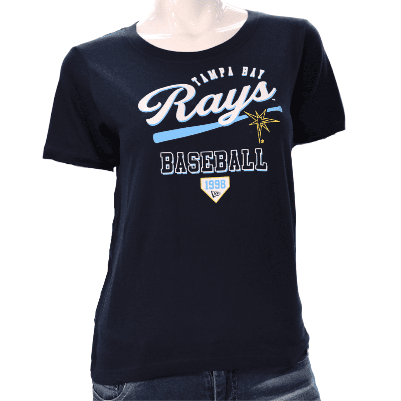 rays women s navy tb rays baseball burst new era t shirt the bay republic or team store of the tampa bay rays and rowdies 2