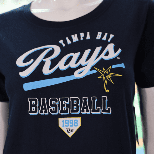 rays women s navy tb rays baseball burst new era t shirt the bay republic or team store of the tampa bay rays and rowdies 3