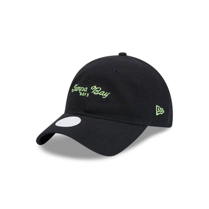 rays women s new era black script city connect 9twenty adjustable hat the bay republic or team store of the tampa bay rays and rowdies 1