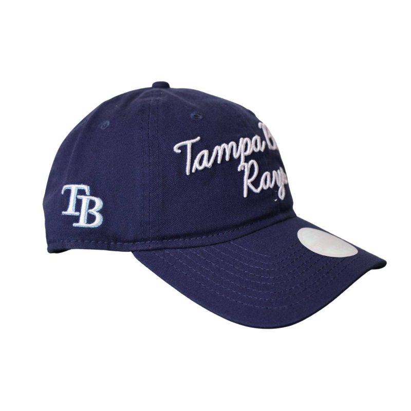 rays women s new era navy blue tampa bay script 9twenty adjustable hat the bay republic or team store of the tampa bay rays and rowdies 1