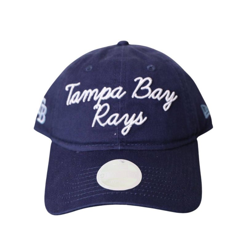 rays women s new era navy blue tampa bay script 9twenty adjustable hat the bay republic or team store of the tampa bay rays and rowdies 2