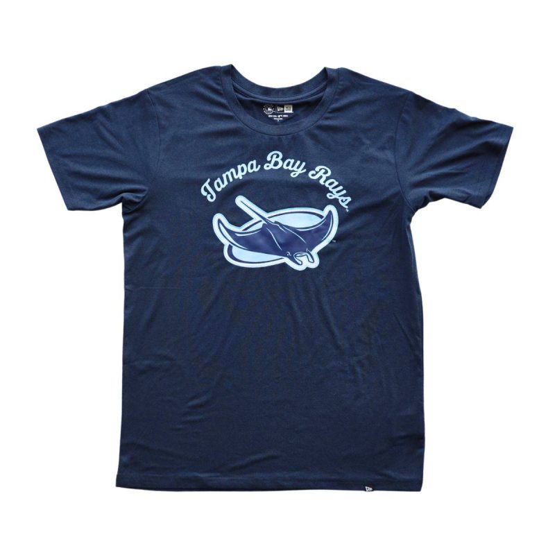 rays women s new era navy club alt t shirt the bay republic or team store of the tampa bay rays and rowdies 1