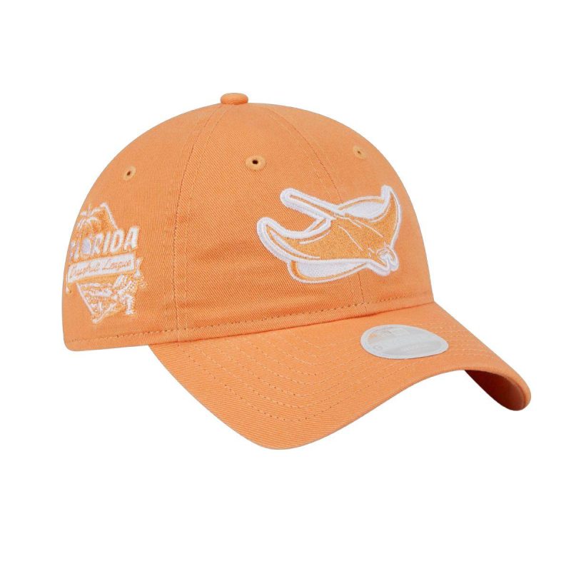 rays women s new era orange spring training alt florida 9twenty adjustable hat the bay republic or team store of the tampa bay rays and rowdies 1