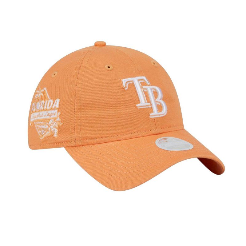 rays women s new era orange spring training tb florida 9twenty adjustable hat the bay republic or team store of the tampa bay rays and rowdies 1