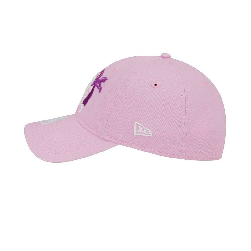 rays women s new era pink 2024 spring training palm tree 9twenty adjustable hat the bay republic or team store of the tampa bay rays and rowdies 4