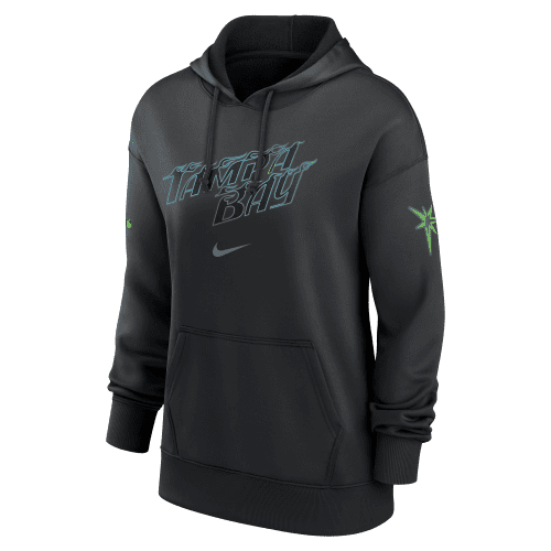 rays women s nike black authentic collection city connect therma hoodie the bay republic or team store of the tampa bay rays and rowdies 2