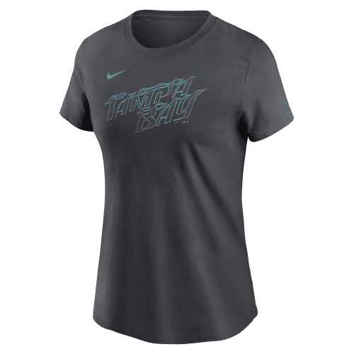 rays women s nike charcoal grey city connect brandon lowe player t shirt the bay republic or team store of the tampa bay rays and rowdies 2