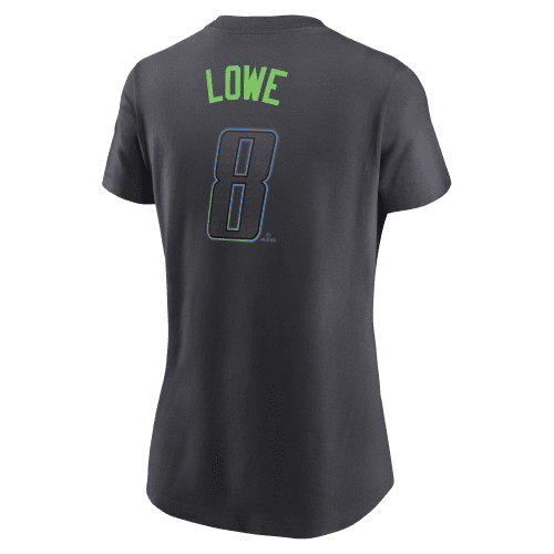 rays women s nike charcoal grey city connect brandon lowe player t shirt the bay republic or team store of the tampa bay rays and rowdies 3