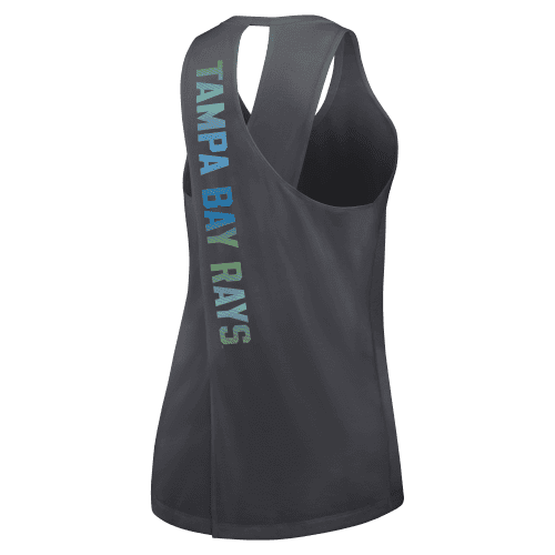 rays women s nike charcoal grey city connect skateboard tampa bay dri fit cross tank top the bay republic or team store of the tampa bay rays and rowdies 3