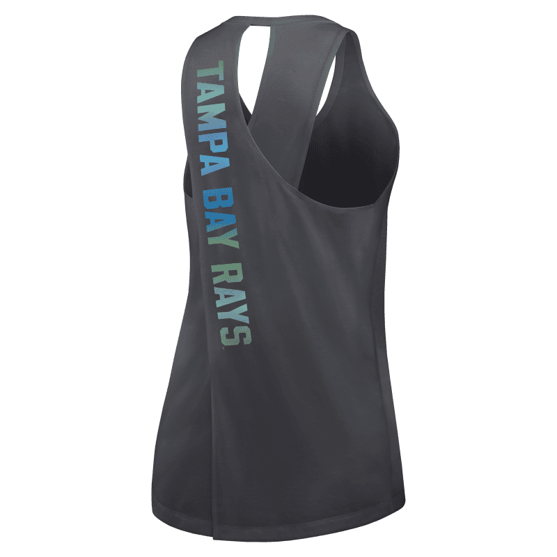 rays women s nike charcoal grey city connect skateboard tampa bay dri fit cross tank top the bay republic or team store of the tampa bay rays and rowdies 3